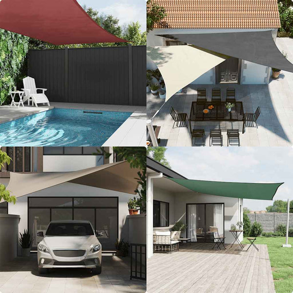 vidaXL Sun Shade Sail Oxford Fabric Square 2x2 m Black