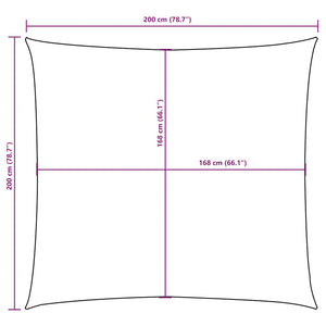 vidaXL Sun Shade Sail Oxford Fabric Square 2x2 m Black