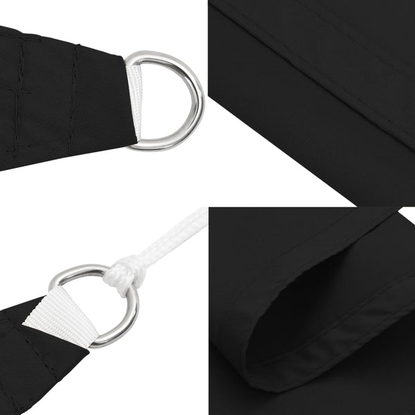 vidaXL Oxford Fabric Square Sun Shade Sail 2.5x2.5 m Black