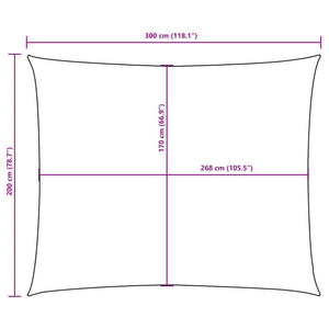 vidaXL Sun Shade Sail Oxford Fabric Rectangular 2x3 m Black