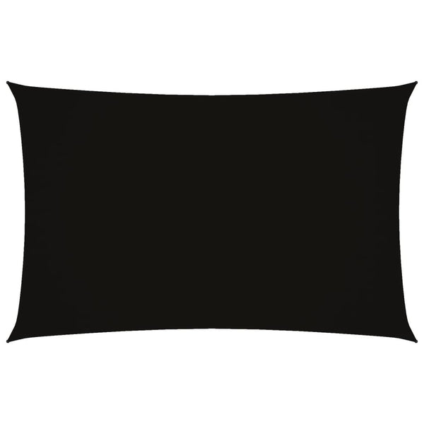 vidaXL Sun Shade Sail Oxford Fabric Rectangular 2x5 m Black
