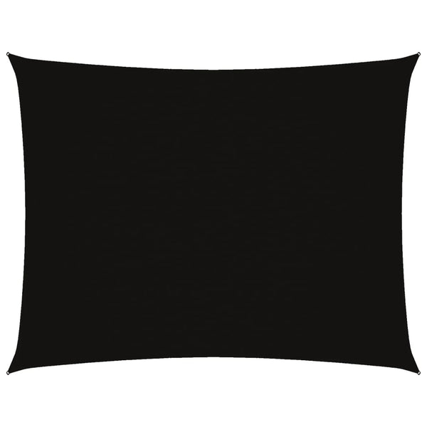 vidaXL Oxford Fabric Sun Shade Sail Rectangular 3x4 m Black