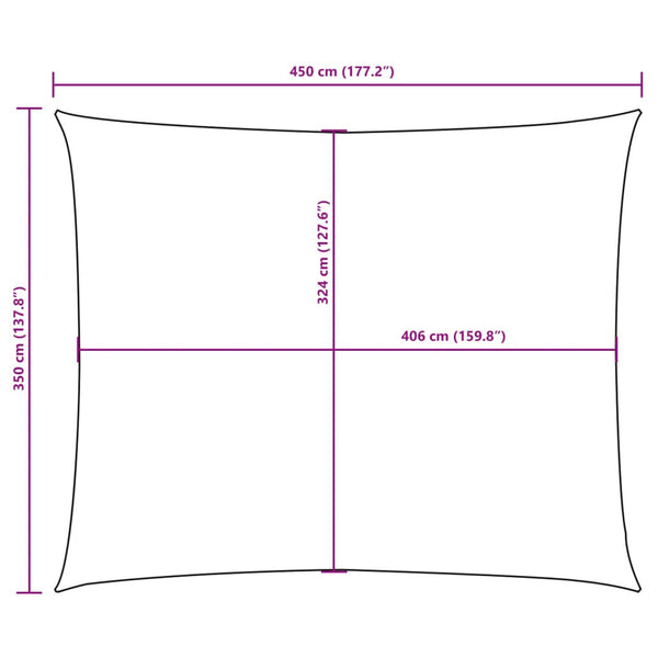vidaXL Sun Shade Sail Oxford Fabric Rectangular 3.5x4.5 m Black