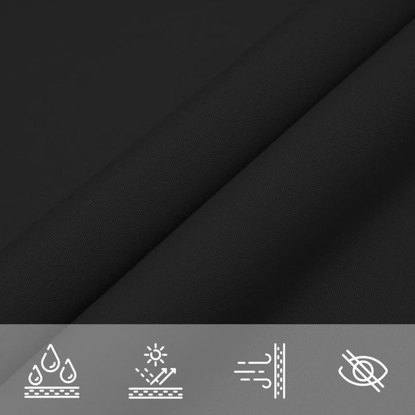 vidaXL Sun Shade Sail Oxford Fabric Rectangular 6x7 m Black