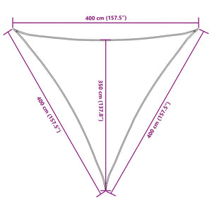 vidaXL Sun Shade Sail Oxford Fabric Triangular 4x4x4 m Black