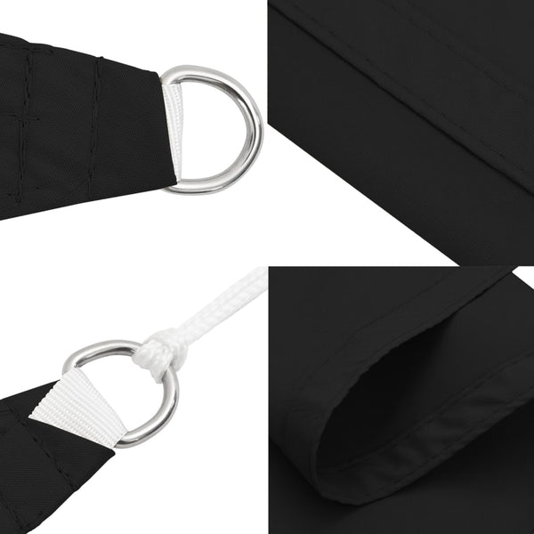 vidaXL Sun Shade Sail Oxford Fabric Triangular 5x7x7 m Black