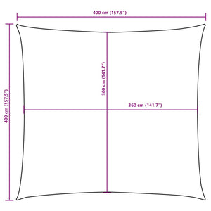 vidaXL Oxford Cloth Sun Shade Sail Square 4x4 m Brown