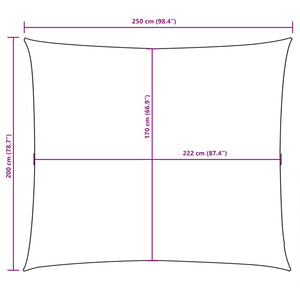 vidaXL Sun Shade Sail Oxford Fabric Rectangular 2x2.5 m Brown