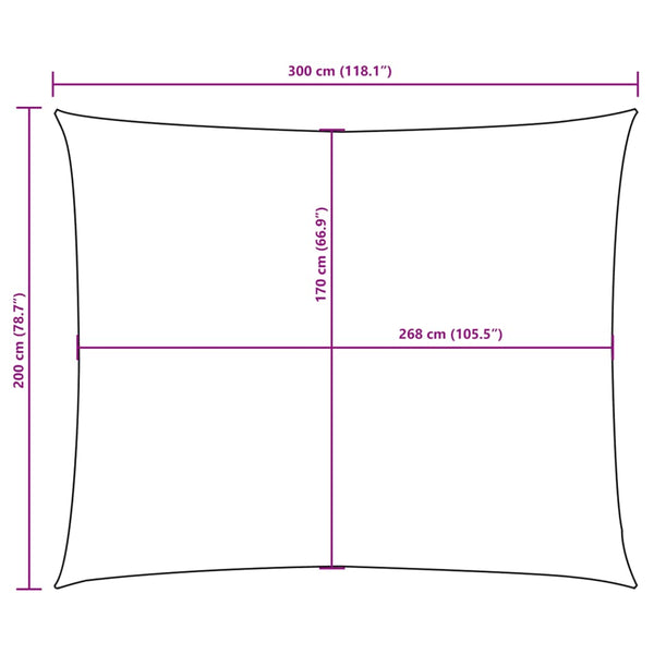 vidaXL Sun Shade Sail Oxford Fabric Rectangular 2x3 m Brown