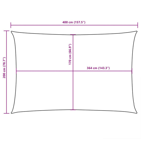 vidaXL Sun Shade Sail Oxford Fabric Rectangular 2x4 m Brown