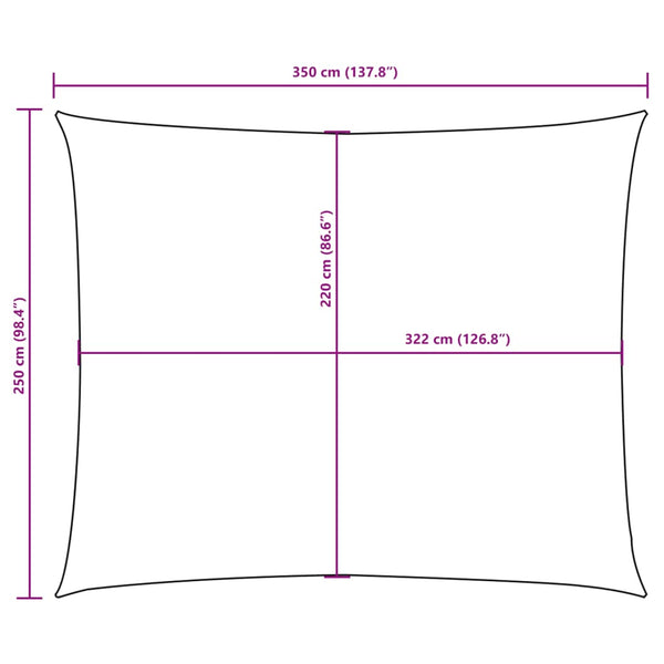 vidaXL Sun Shade Sail Oxford Fabric Rectangular 2.5x3.5 m Brown
