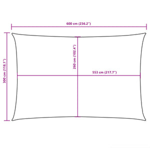 vidaXL Oxford Fabric Sun Shade Sail Rectangular 3x6 m Brown