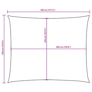 vidaXL Sun Shade Sail Oxford Fabric Rectangular 3.5x4.5 m Brown