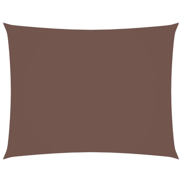 vidaXL Oxford Fabric Sun Shade Sail Rectangular 3.5x5 m Brown