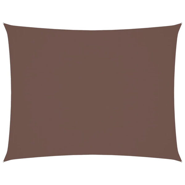 vidaXL Sun Shade Sail Oxford Fabric Rectangular 5x7 m Brown