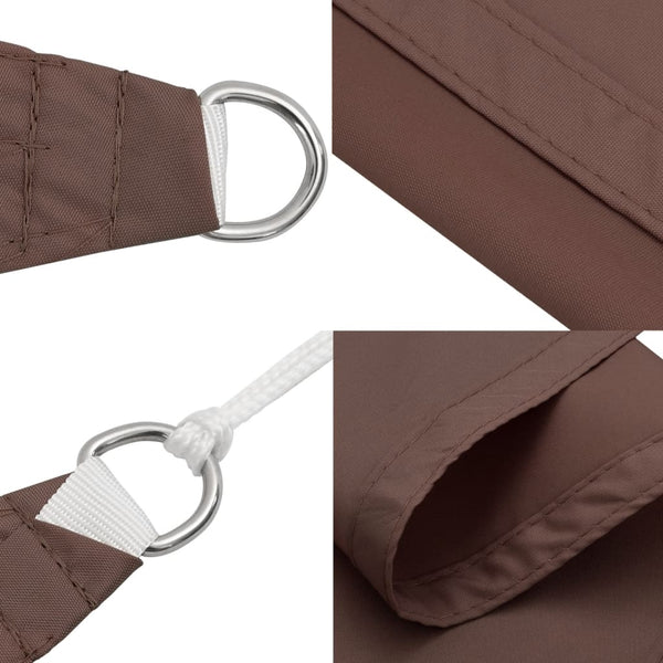 vidaXL Oxford Fabric Sun Shade Sail Rectangular 5x8 m Brown