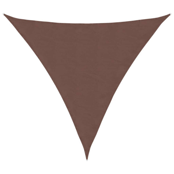 vidaXL Sun Shade Sail Oxford Fabric Triangular 3.6x3.6x3.6 m Brown