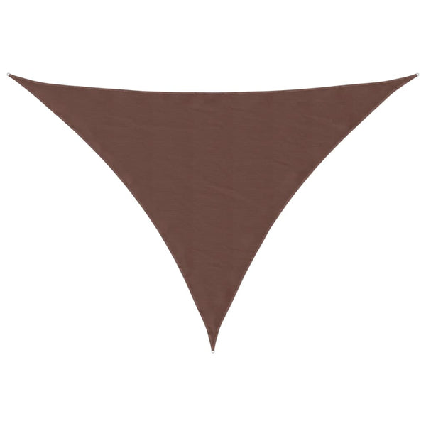 vidaXL Sun Shade Sail Oxford Fabric Triangular 3x3x4.24 m Brown