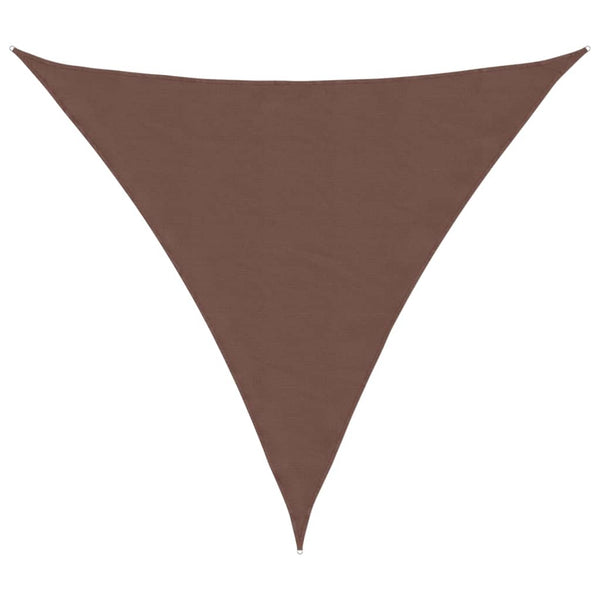 vidaXL Sun Shade Sail Oxford Fabric Triangular 4.5x4.5x4.5 m Brown