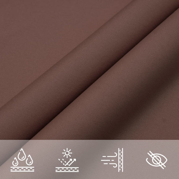 vidaXL Sun Shade Sail Oxford Fabric Triangular 5x5x5 m Brown