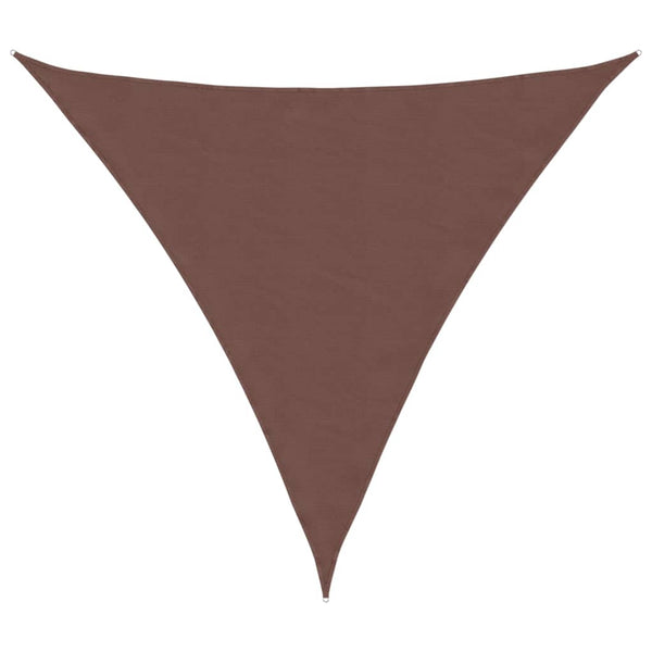 vidaXL Sun Shade Sail Oxford Fabric Triangular 6x6x6 m Brown