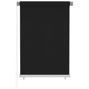 Außenrollo 100x140 cm Schwarz