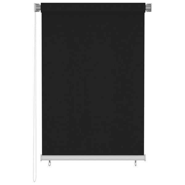 Außenrollo 100x140 cm Schwarz