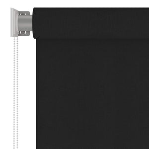 Außenrollo 100x140 cm Schwarz
