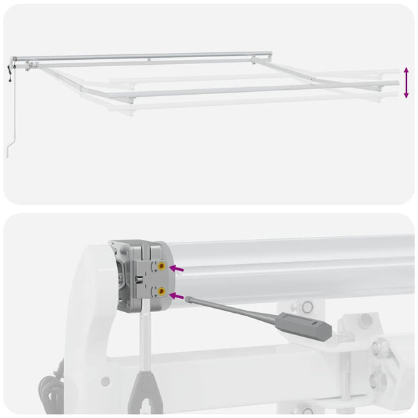 vidaXL Awning Frame White 350 x 250 cm Aluminum