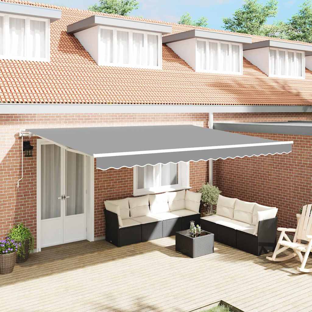 vidaXL Awning Frame White 450 x 300 cm Aluminum