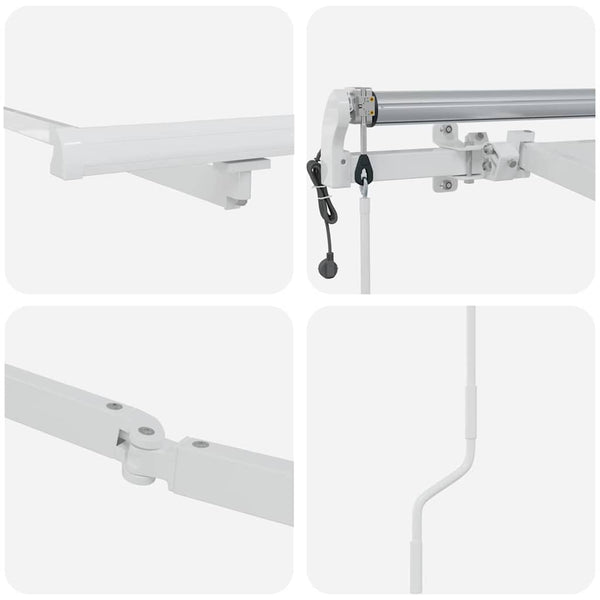 vidaXL Awning Frame White 450 x 350 cm Aluminum