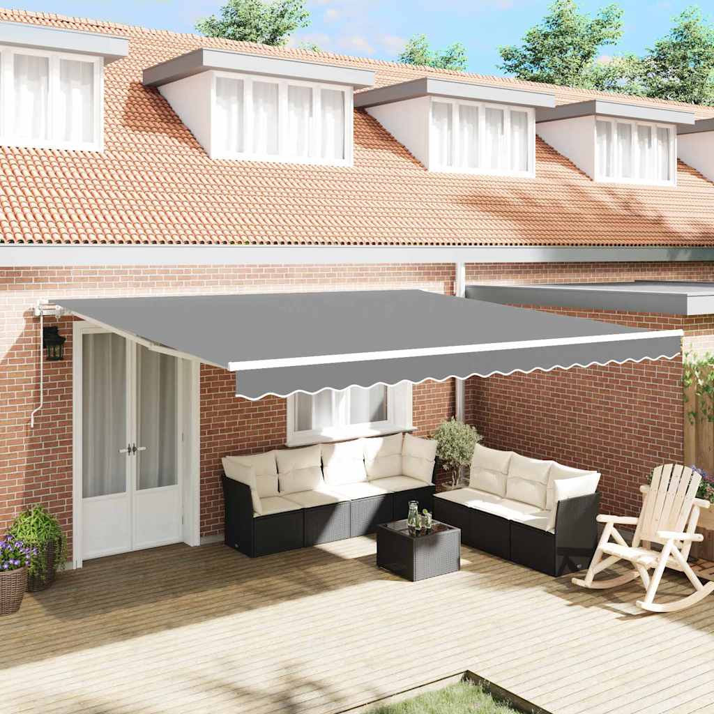vidaXL Awning Frame White 450 x 350 cm Aluminum