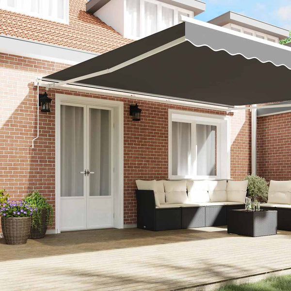 vidaXL Awning Frame White 450 x 350 cm Aluminum