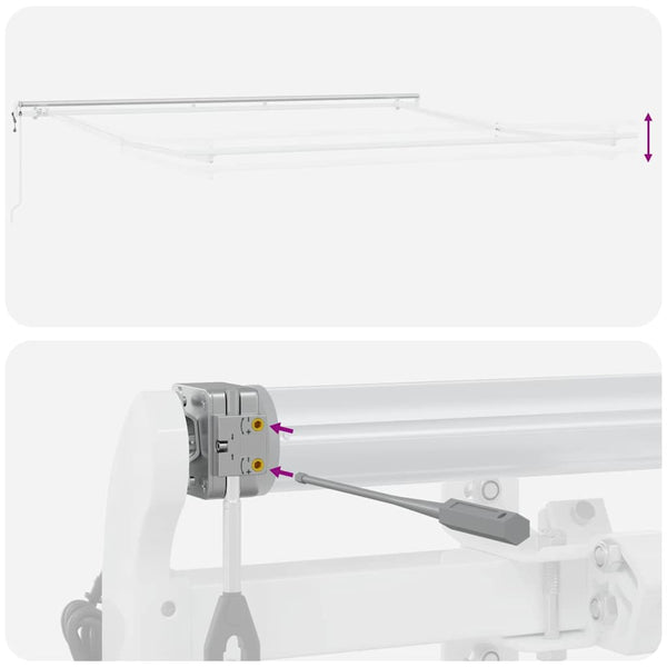 vidaXL Awning Frame White 450 x 350 cm Aluminum