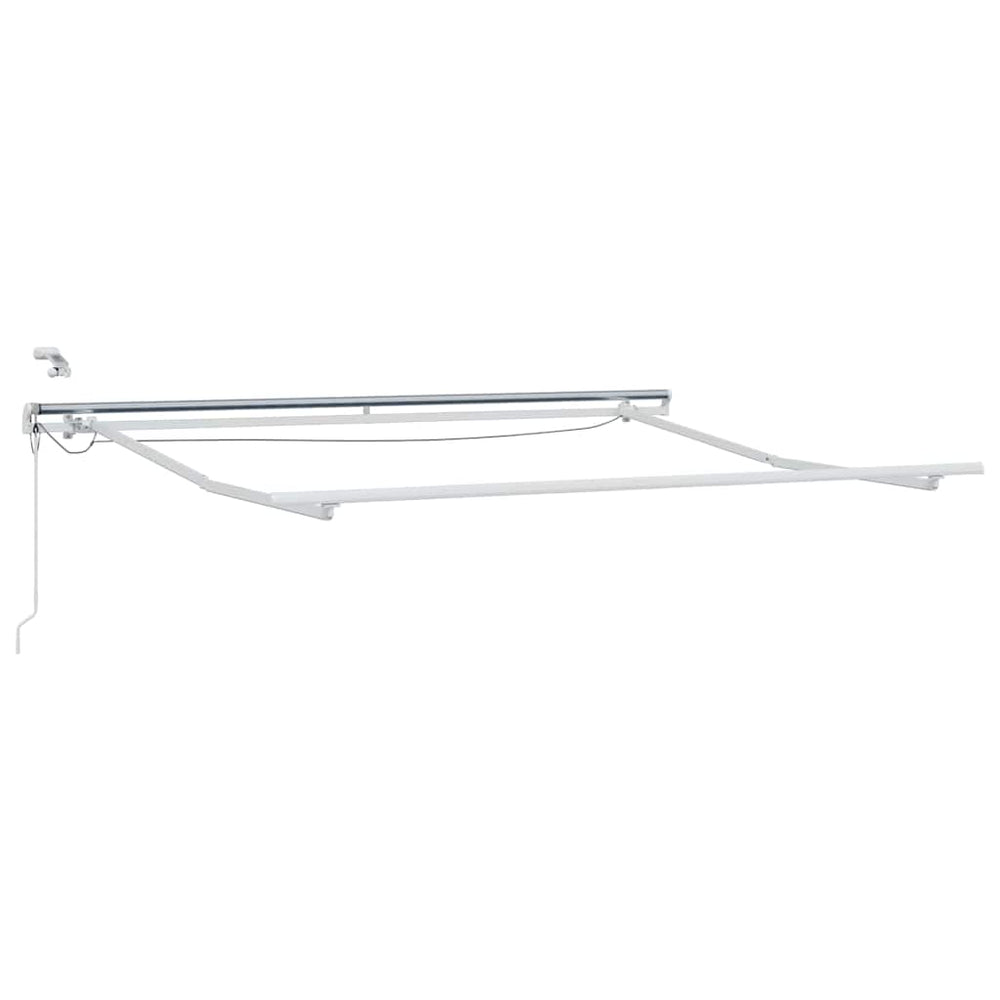 vidaXL Awning Frame with LED Light Strips White 350 x 250 cm Aluminum