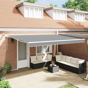 vidaXL Awning Frame with LED Light Strips White 450 x 300 cm Aluminum