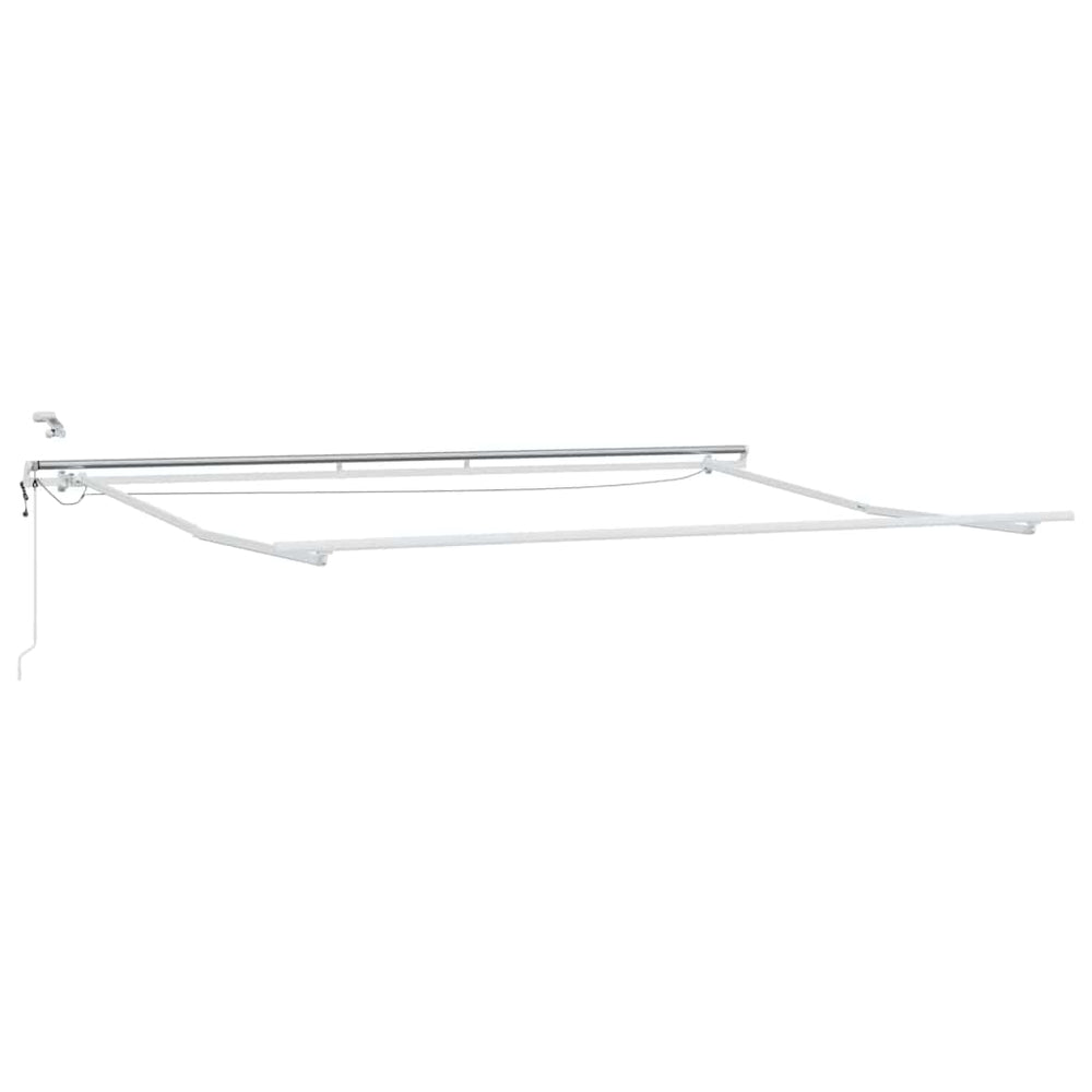 vidaXL Awning Frame with LED Light Strips White 450 x 300 cm Aluminum