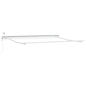 vidaXL Awning Frame with LED Light Strips White 450 x 300 cm Aluminum