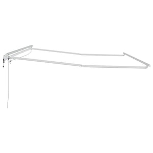 vidaXL Awning Frame with LED Light Strips White 450 x 300 cm Aluminum