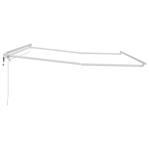 vidaXL Awning Frame with LED Light Strips White 450 x 300 cm Aluminum