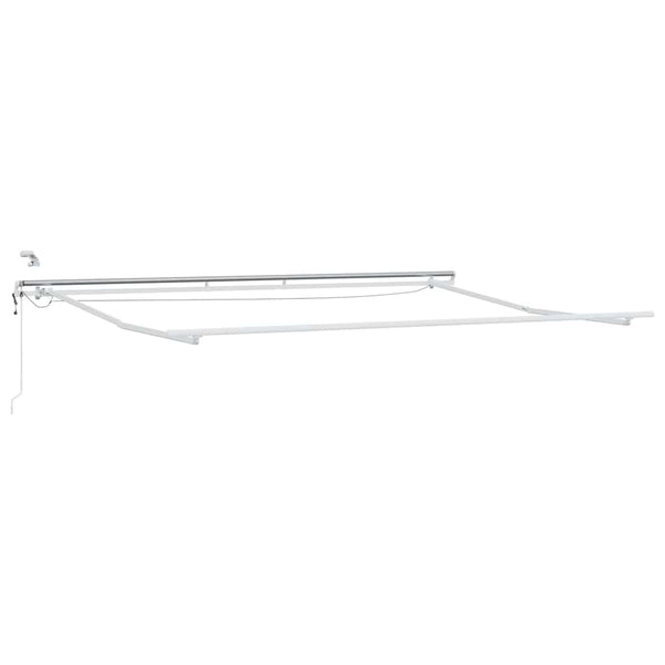 vidaXL Awning Frame with LED Light Strips White 500 x 300 cm Aluminum