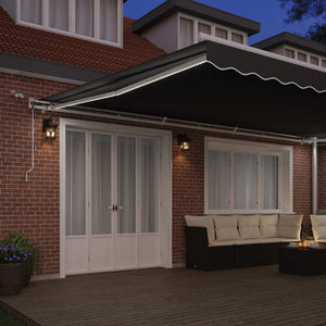 vidaXL Awning Frame with LED Strips White 600 x 300 cm Aluminum