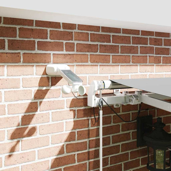 vidaXL Awning Frame with LED Light Strips White 400 x 350 cm Aluminum