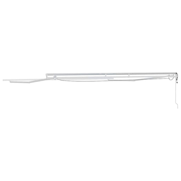 vidaXL Awning Frame with LED Light Strips White 400 x 350 cm Aluminum
