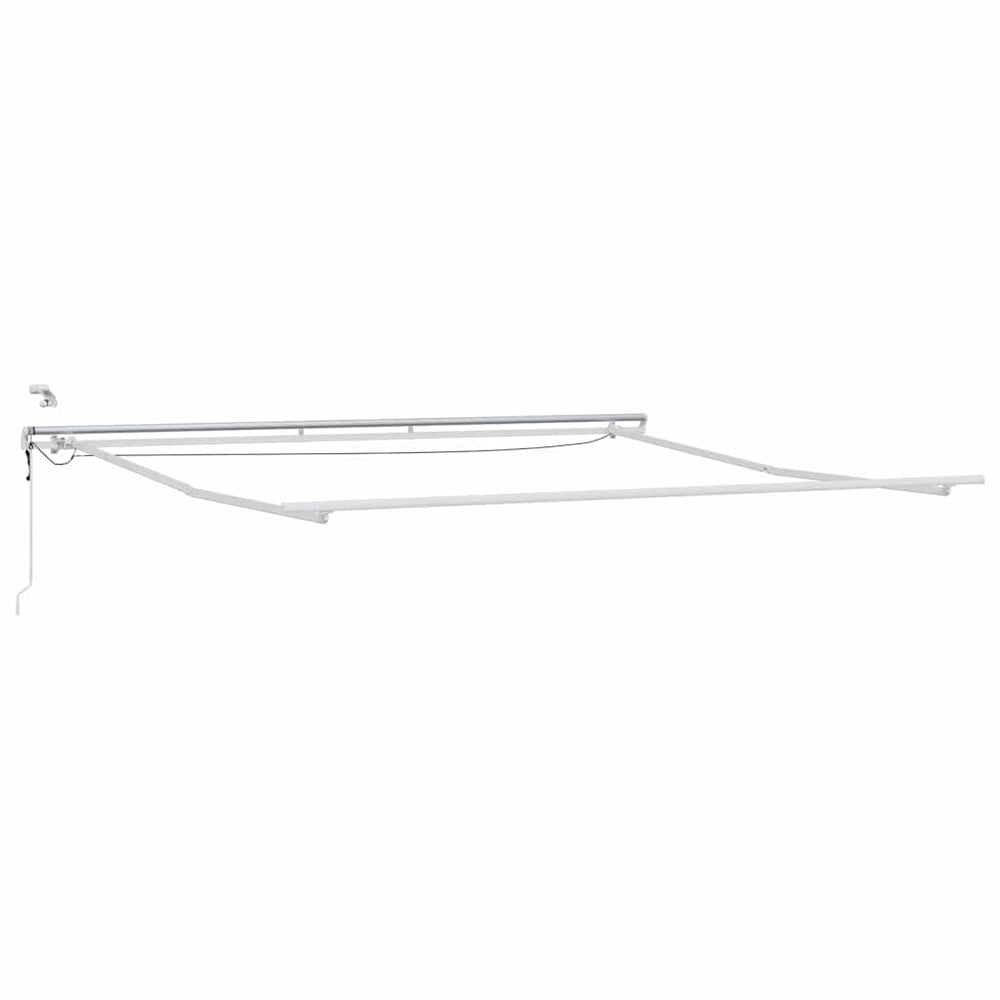 vidaXL Awning Frame with LED Light Strips White 450 x 350 cm Aluminum