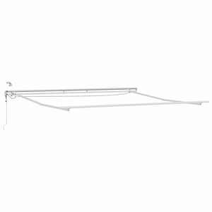 vidaXL Awning Frame with LED Light Strips White 450 x 350 cm Aluminum