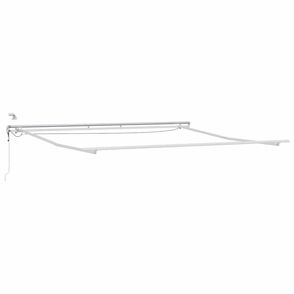 vidaXL Awning Frame with LED Light Strips White 450 x 350 cm Aluminum