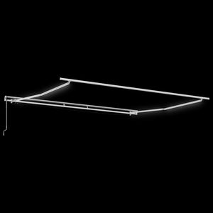 vidaXL Awning Frame with LED Light Strips White 450 x 350 cm Aluminum