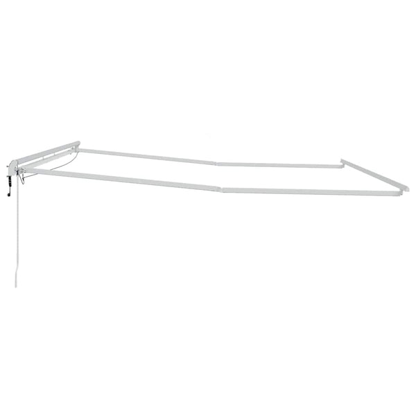 vidaXL Awning Frame with LED Light Strips White 450 x 350 cm Aluminum