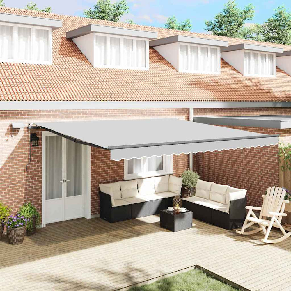 vidaXL Awning Frame Anthracite 500 x 350 cm Aluminium